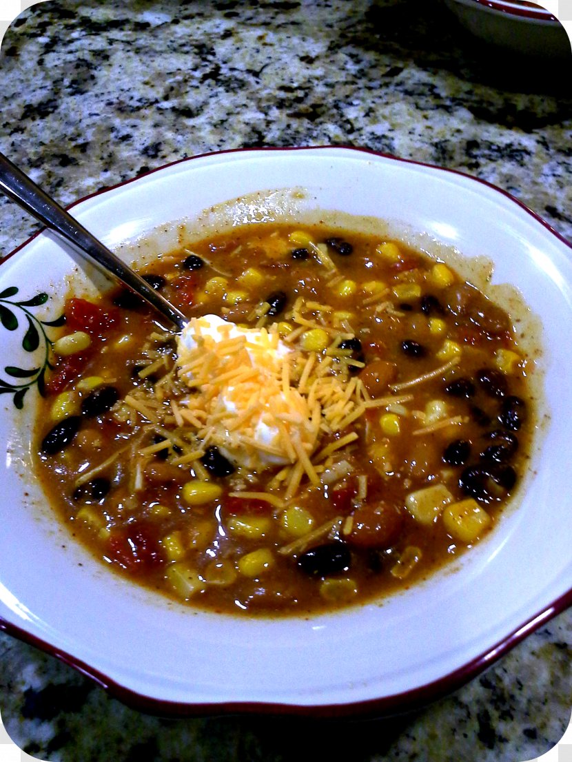 Taco Soup Vegetarian Cuisine Gumbo - Food - Pinto Beans Transparent PNG
