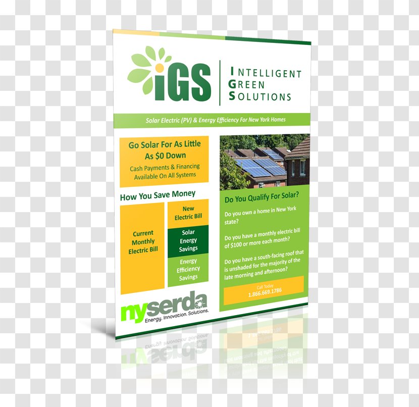 Flyer Solar Power Electricity Brochure Energy - Advertising - Green Pamphlet Transparent PNG