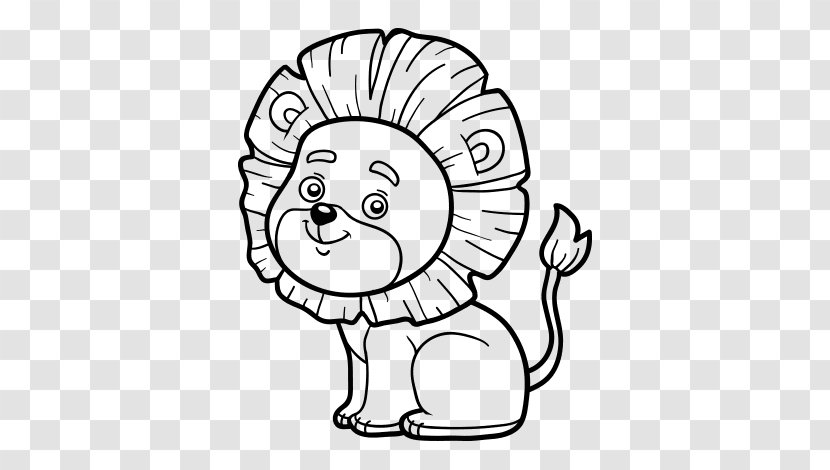 Lion Coloring Book Child - Silhouette - French Horn Page Transparent PNG