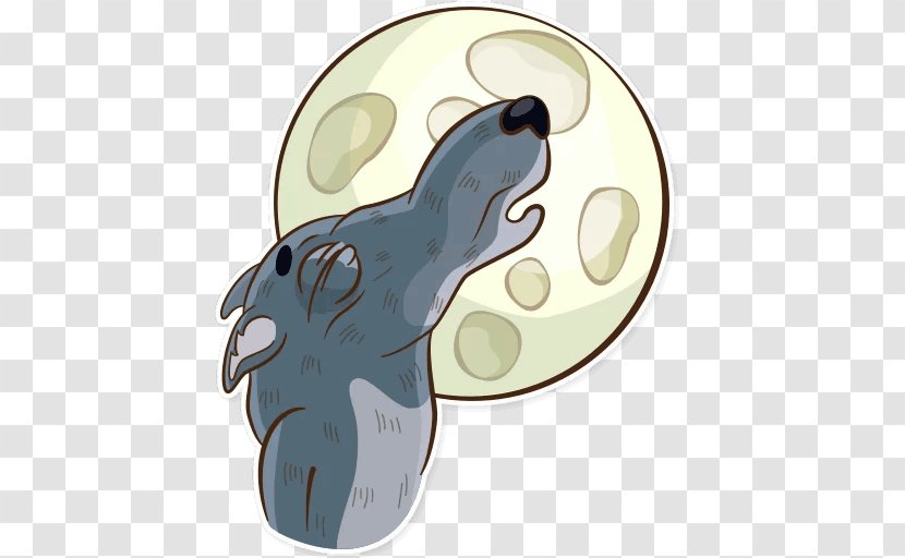 Telegram Gray Wolf Sticker Carnivora Hyena - Dick Transparent PNG