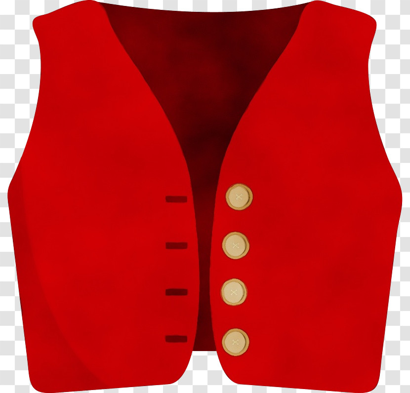 Red Waistcoat Transparent PNG