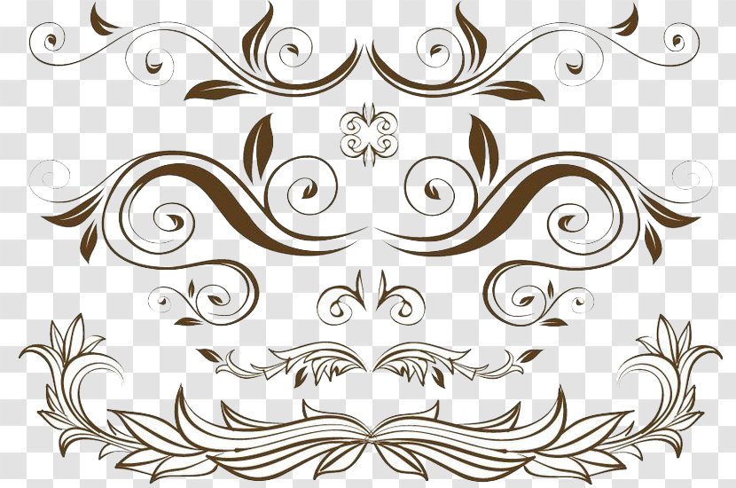 Flower Euclidean Vector - Area - Curly Lace Pattern Composed Of Transparent PNG