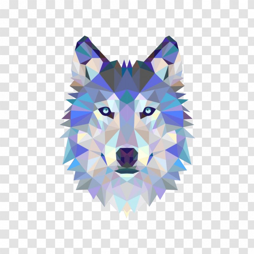 T-shirt Dog Paper Geometry Sticker - Art - Wolf Transparent PNG