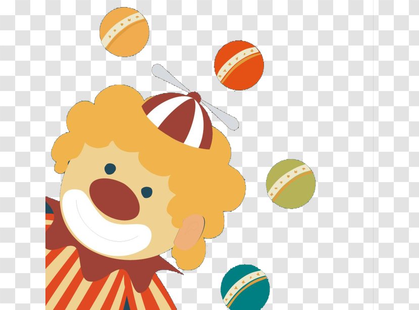 Clown Cartoon Circus - Food - With Ball Transparent PNG