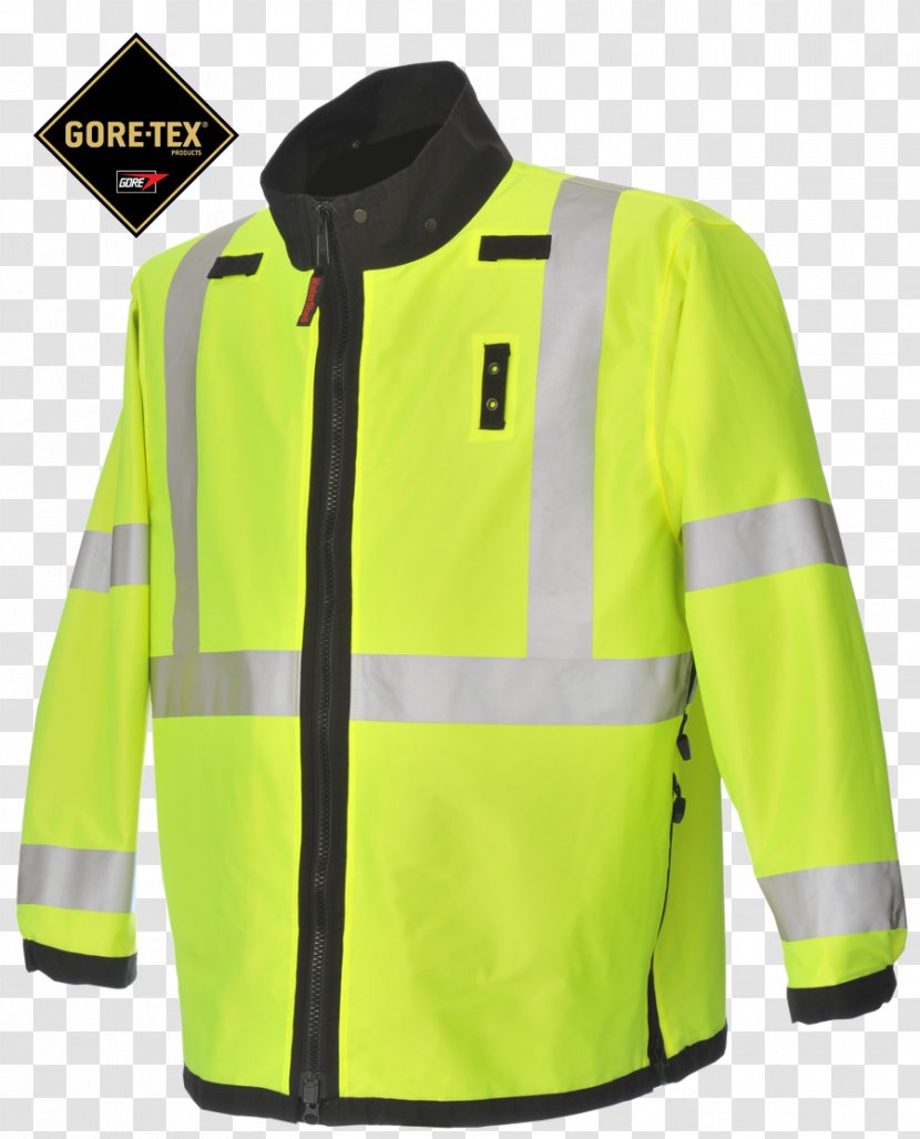 Jacket High-visibility Clothing Gore-Tex Raincoat - High Visibility - Reversible Fleece With Hood Transparent PNG