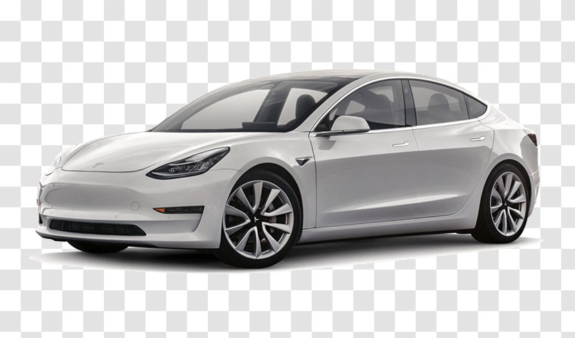 Tesla Model 3 Motors Car Electric Vehicle - Compact Transparent PNG