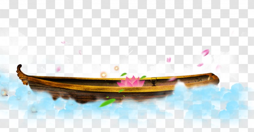 Mid-Autumn Festival Boat Computer File - Autumn - Mid Decorated Wooden Transparent PNG