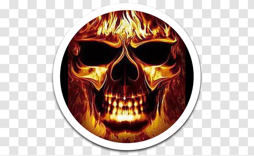Desktop Wallpaper Flame Skull Combustion Fire - Bone Transparent PNG