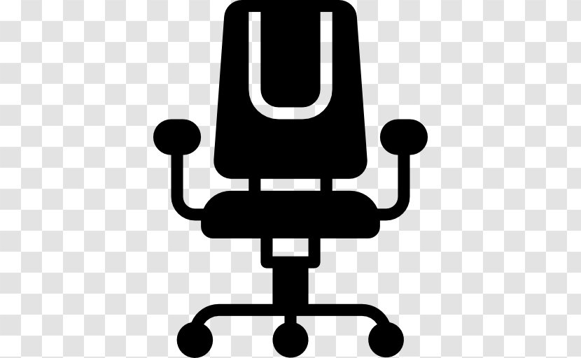 Black And White Furniture Office Chair - Desk Chairs - Plotter Transparent PNG