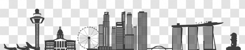 Singapore Royalty-free Clip Art - Black And White - City Transparent PNG