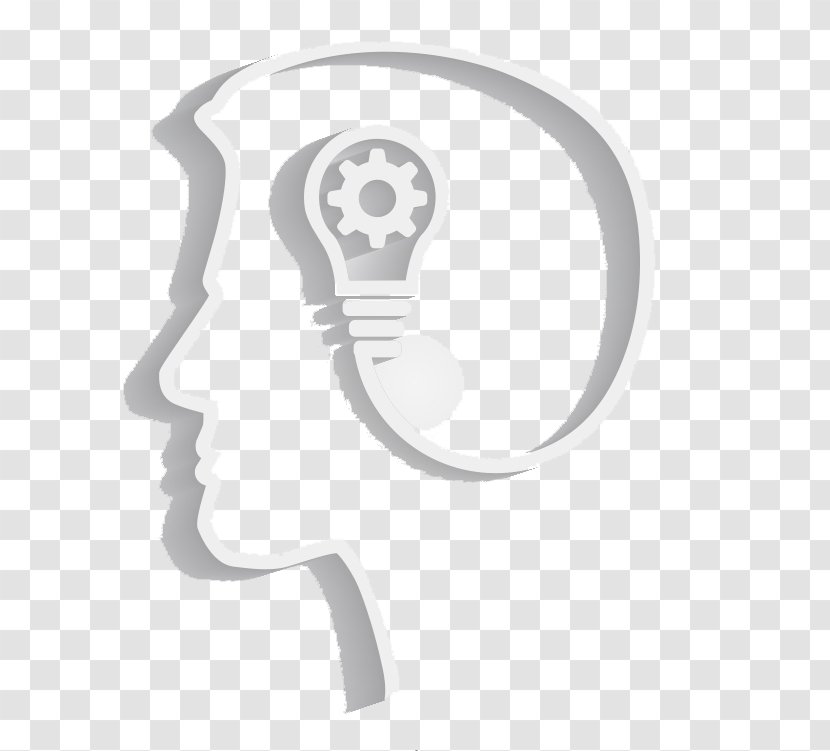 Idea Creativity - Black - Brain Bulb Design Transparent PNG