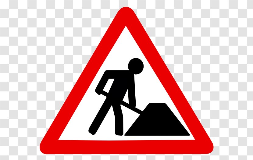 Roadworks Traffic Sign Warning - Highway - Road Transparent PNG