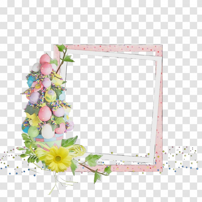 Background Flower Frame - Plant - Paper Product Transparent PNG