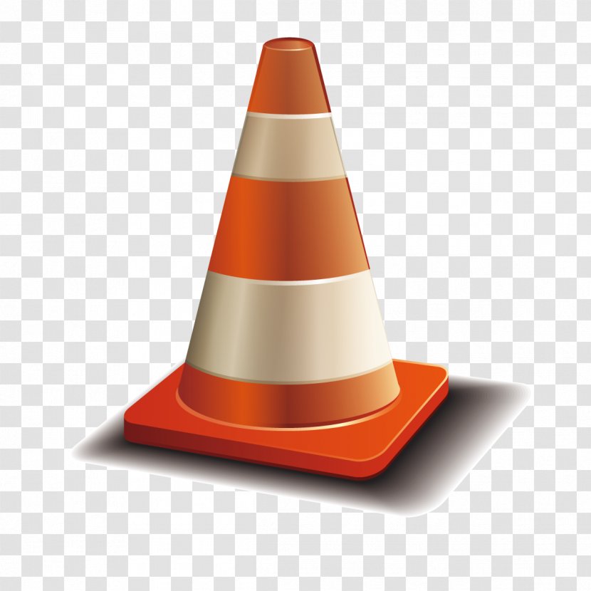 Euclidean Vector - Orange - 3D Safety Cones Transparent PNG