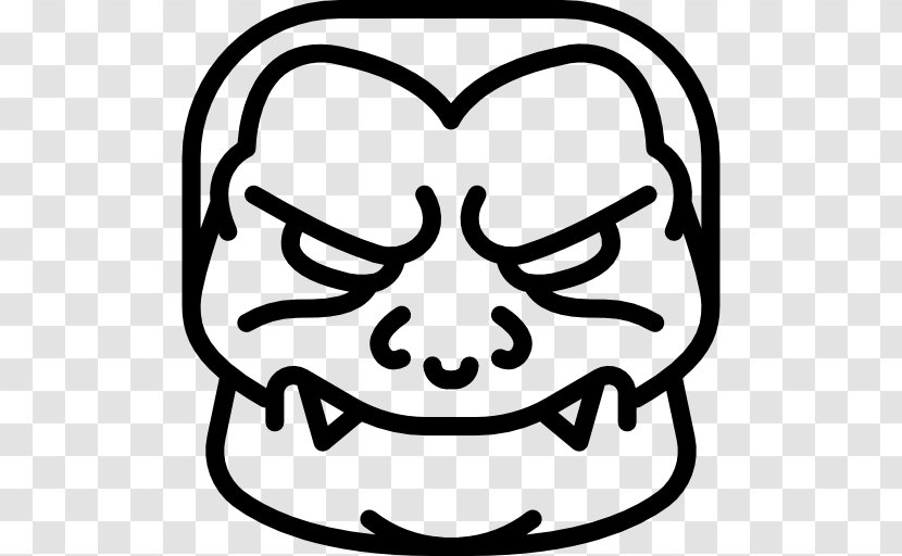 Un Monstruo - Black And White - Emoji Transparent PNG