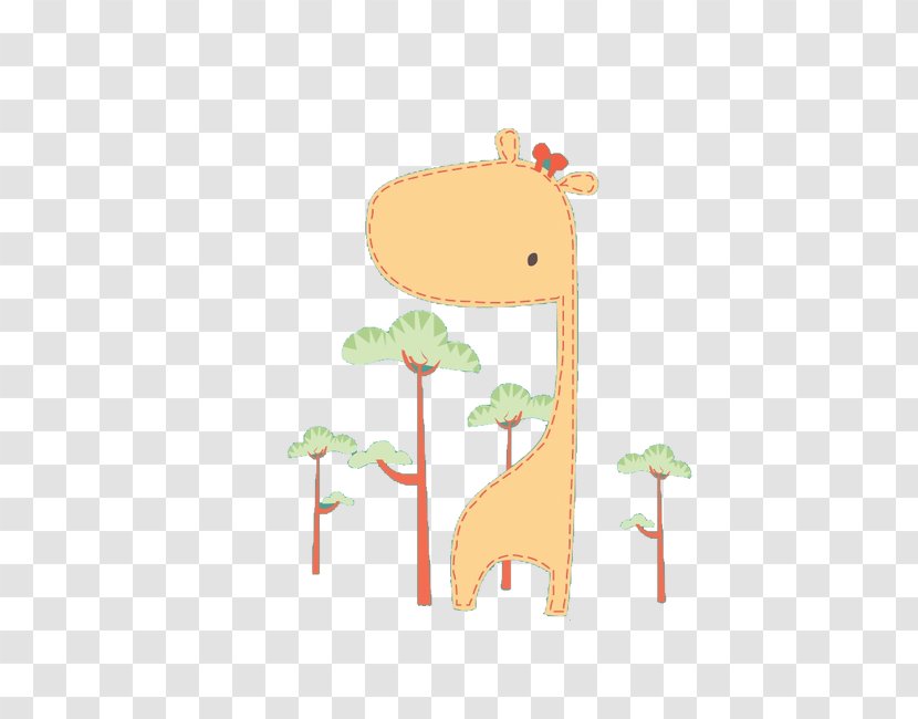 Giraffe Illustration - Cartoon Transparent PNG