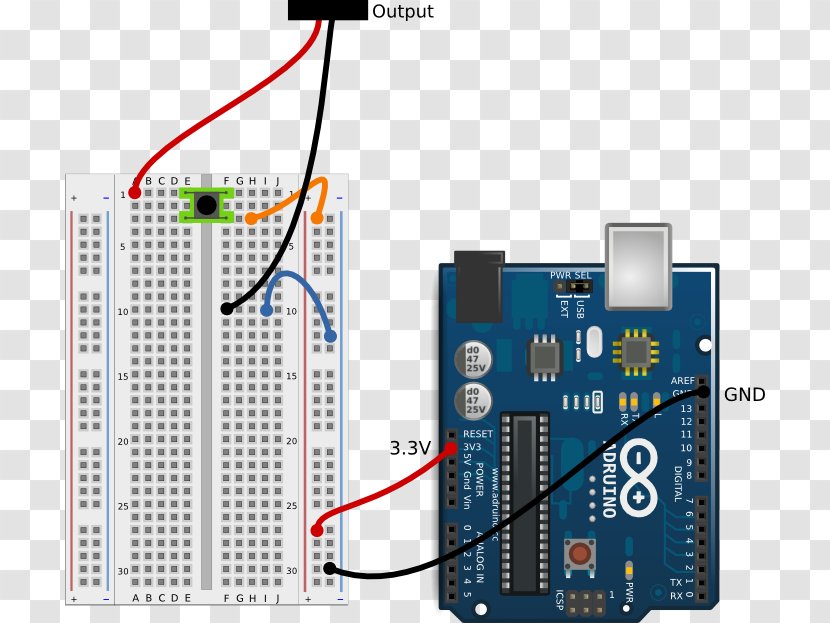 Breadboard Electronics Arduino Circuit Diagram Electronic - Micropython Transparent PNG