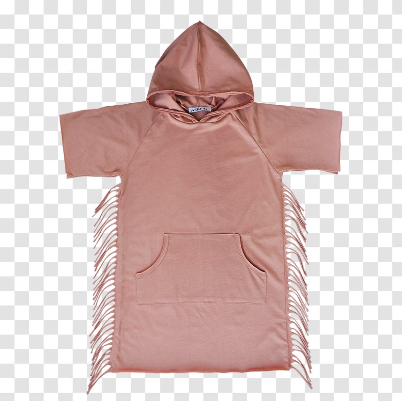Hoodie Poncho Sleeve Pink - Fringe - Mexican Transparent PNG