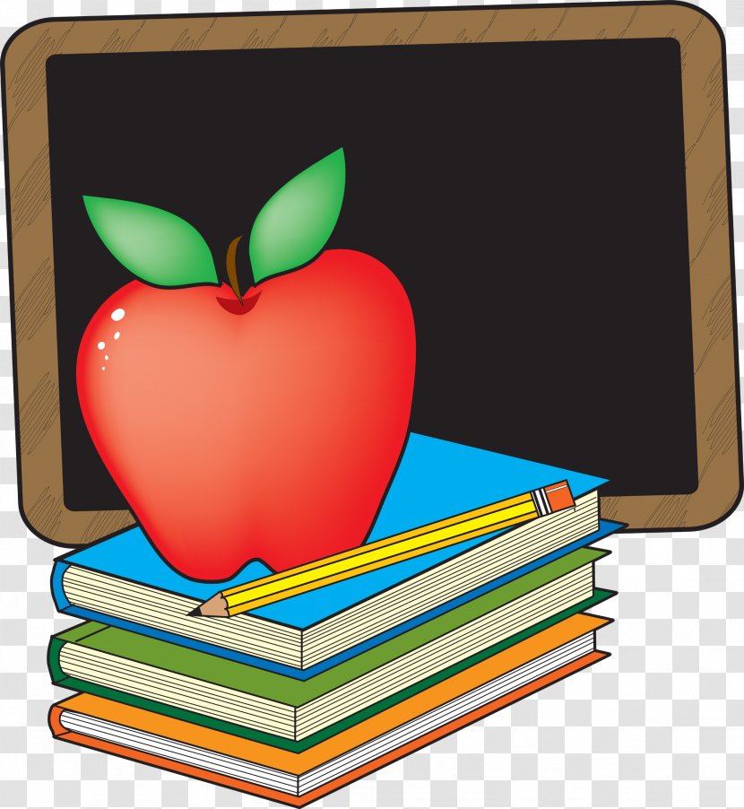 Blackboard Teacher Classroom Free Content Clip Art - Schoolbooks Cliparts Transparent PNG