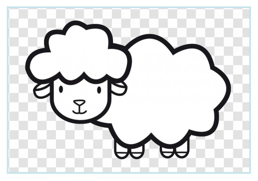 Sheep Goat Coloring Book Drawing Lamb And Mutton - Heart - Painting Pattern Transparent PNG