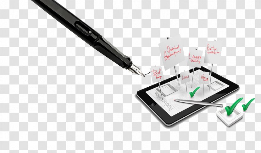 IPad Computer Illustration - Technology - Write A Pen On Tablet Transparent PNG