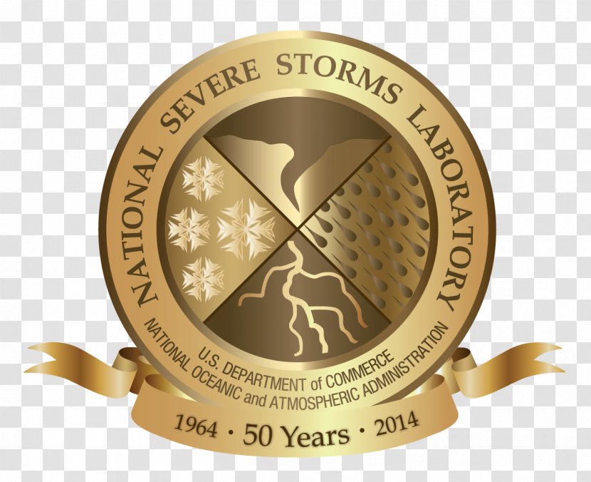 National Severe Storms Laboratory Oceanic And Atmospheric Administration Weather Service Logo - Storm - GOLD BANNER Transparent PNG