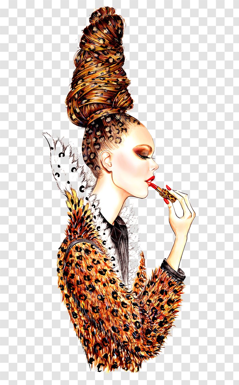 Fashion Illustration Drawing Haute Couture - Book - Hand-painted Plate Hair Female Transparent PNG