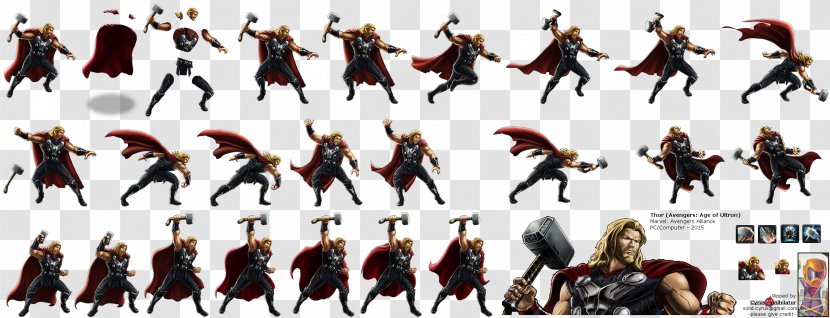 Thor: God Of Thunder Marvel: Avengers Alliance Iron Man Sprite - Marvel Cinematic Universe Transparent PNG