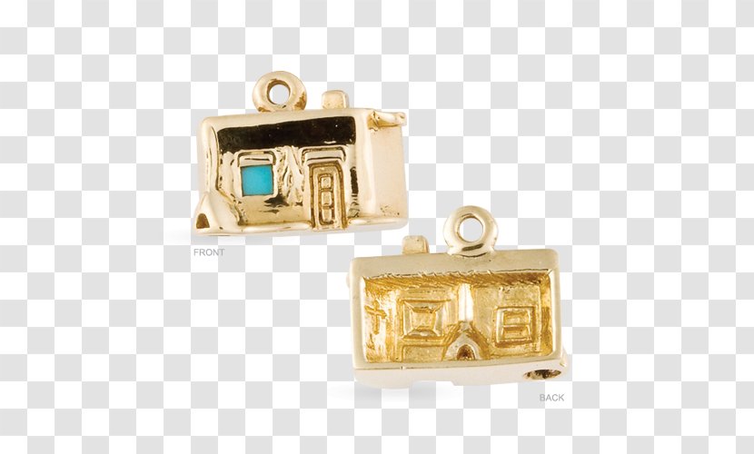 Santa Fe Goldworks Locket Earring Silver Cufflink - Brass - Fashion Accessory Transparent PNG