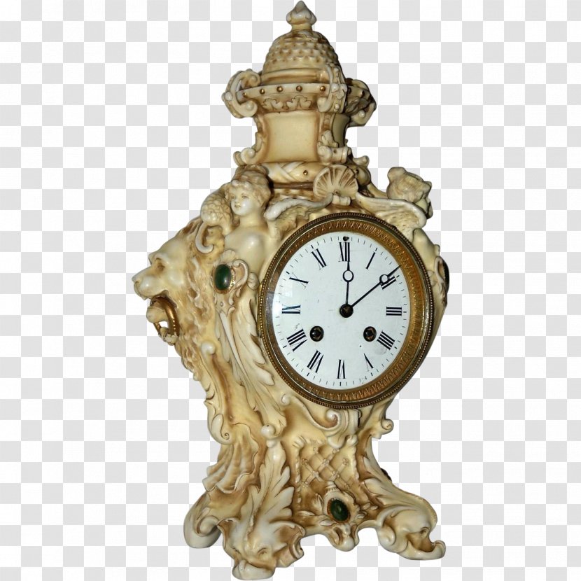 Antique Mantel Clock Fireplace Ormolu - German Transparent PNG