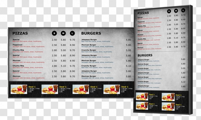 Computer Software Restaurant Digital Signs Menu Kitcast Inc. - Chrome Os - Boards Transparent PNG