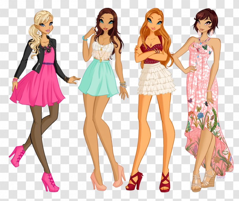 .com Barbie Fashion Dress - Flower - Berry Splash Transparent PNG