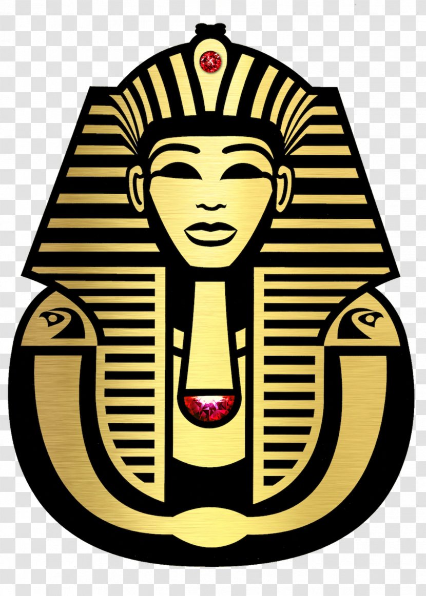 Pharaoh Drawing Logo Tutankhamun Design - Yellow - Recreation Transparent PNG