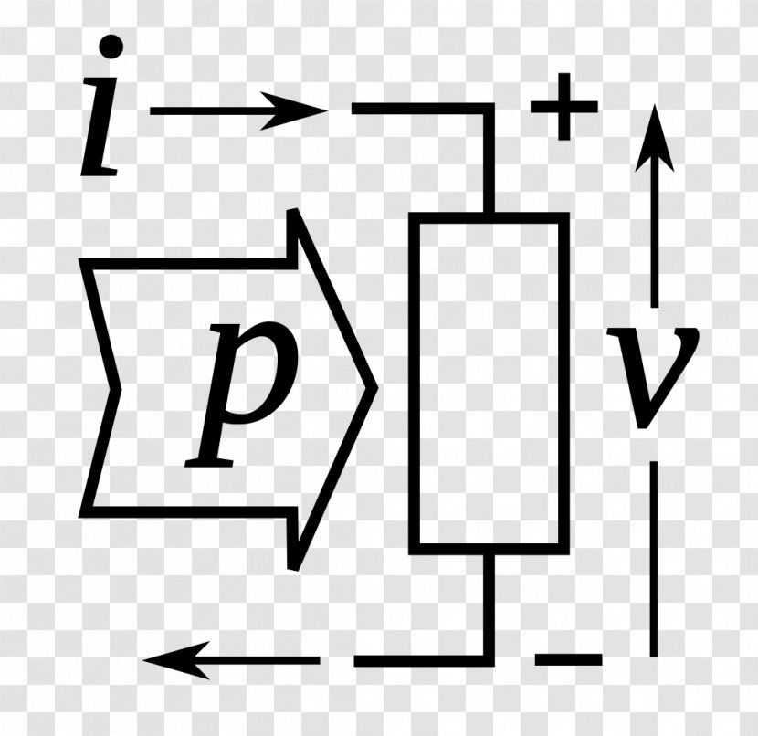 Passive Sign Convention Passivity Electrical Engineering Electric Potential Difference - White - Symbol Transparent PNG