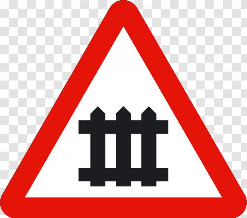 Level Crossing Traffic Sign Warning Rail Transport - Road Signs In Mauritius - Signal Transparent PNG