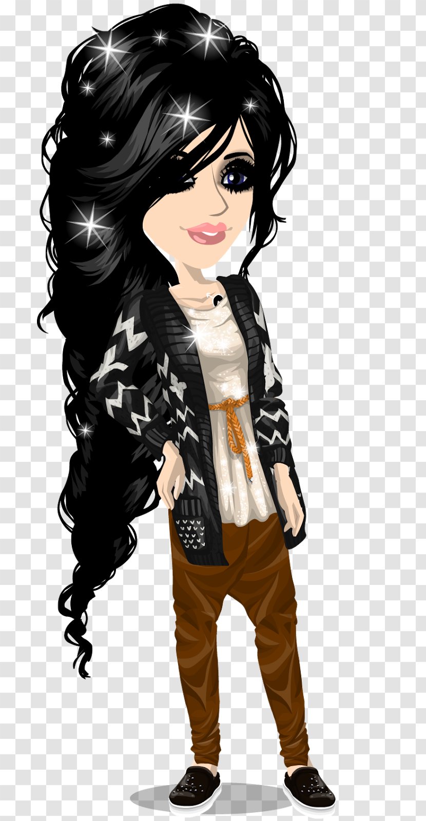 MovieStarPlanet Black Hair Apple Juice Drawing - Watercolor - Sc Msp Transparent PNG