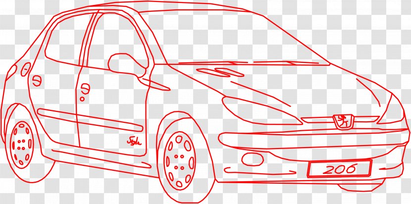 Car Door Automotive Design Lighting Motor Vehicle - Red Transparent PNG