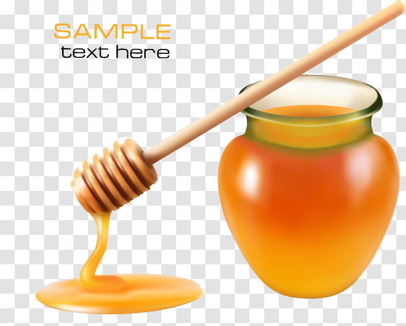 Honeycomb Jar Clip Art - Dipstick - Hammer And Honey Pot Image Transparent PNG