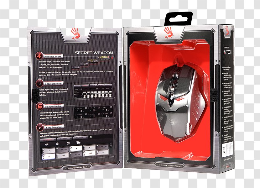 Computer Mouse A4tech Bloody TL80 Terminator Laser Gaming Advanced A4Tech TL8 DPI 100-8200 AVAGO ZL5 - Electronic Device Transparent PNG
