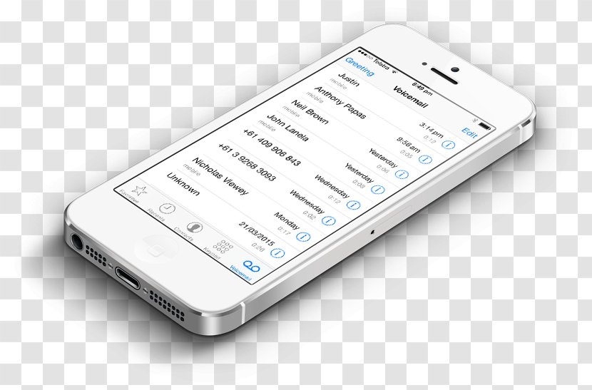 IPhone 5 Cydia - Hardware - Voicemail Transparent PNG