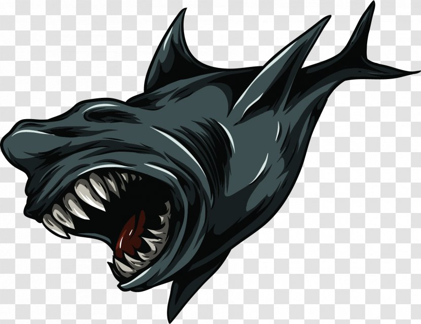 Shark Euclidean Vector Monster Legendary Creature - Marine Mammal - Painted Transparent PNG