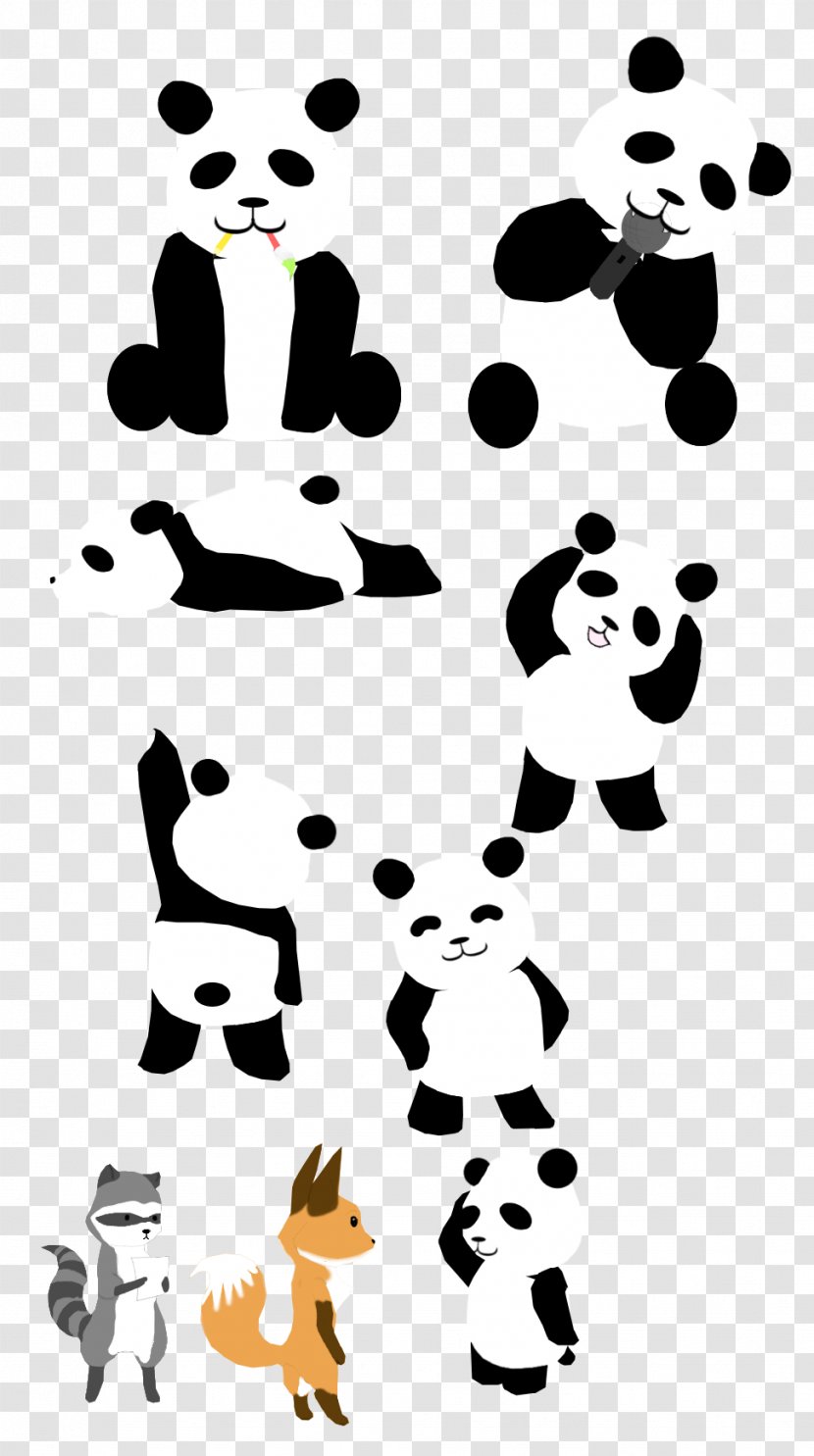 Giant Panda Drawing Doodle Clip Art - Point Transparent PNG