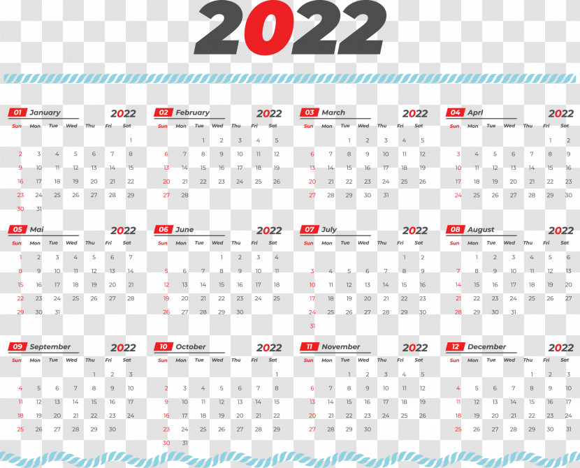 2022 Yeary Calendar 2022 Calendar Transparent PNG