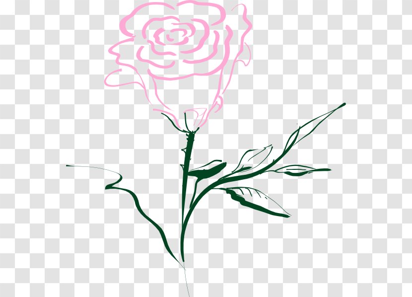 Rose Drawing Clip Art - Flowering Plant - Romantic Vine Transparent PNG