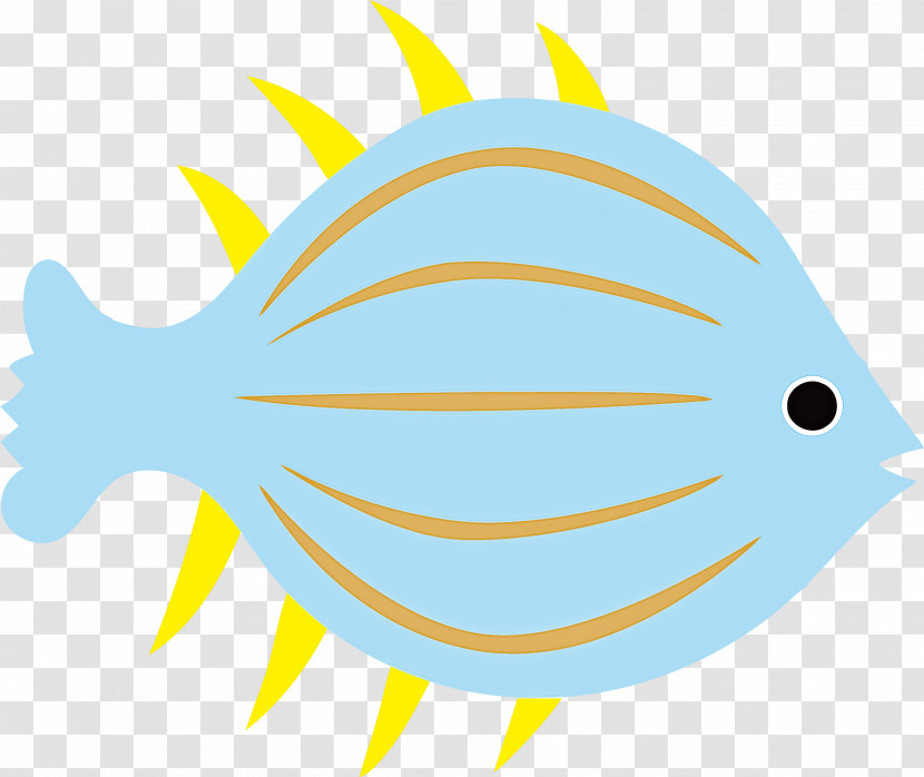 Cartoon Yellow Meter Leaf Fish Transparent PNG