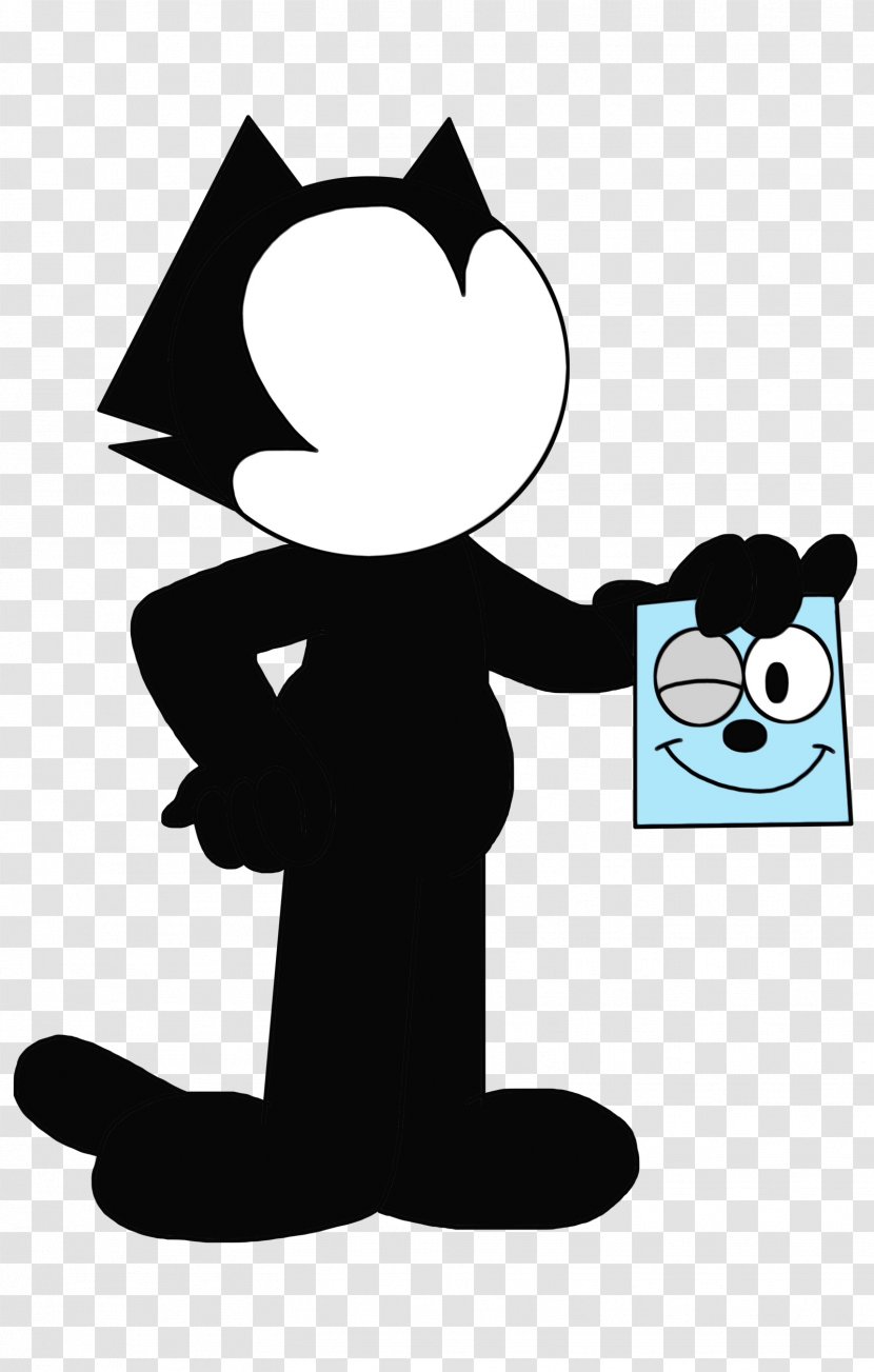 Felix The Cat - Silhouette - Blackandwhite Visual Arts Transparent PNG