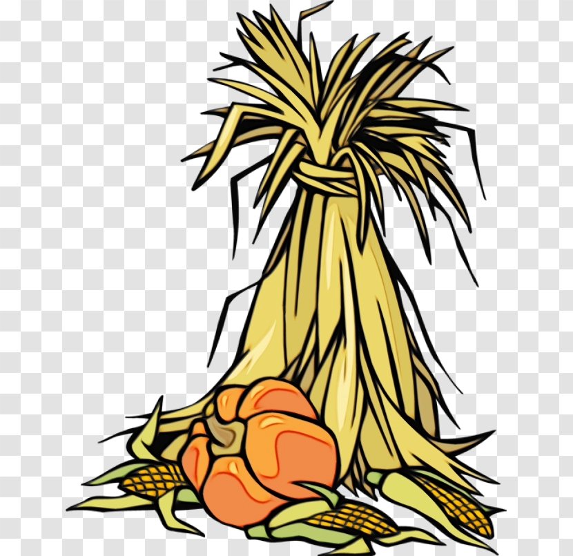 Cartoon Palm Tree - Yellow - Flower Plant Stem Transparent PNG