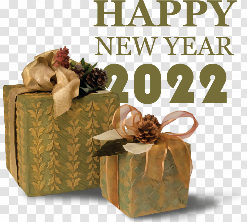 Happy New Year 2022 Gift Boxes Wishes Transparent PNG