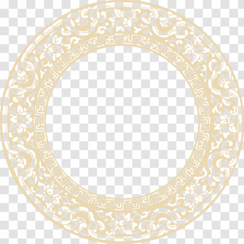 China Circle Motif - Oval - Chinese Classical Ring Patterns Transparent PNG