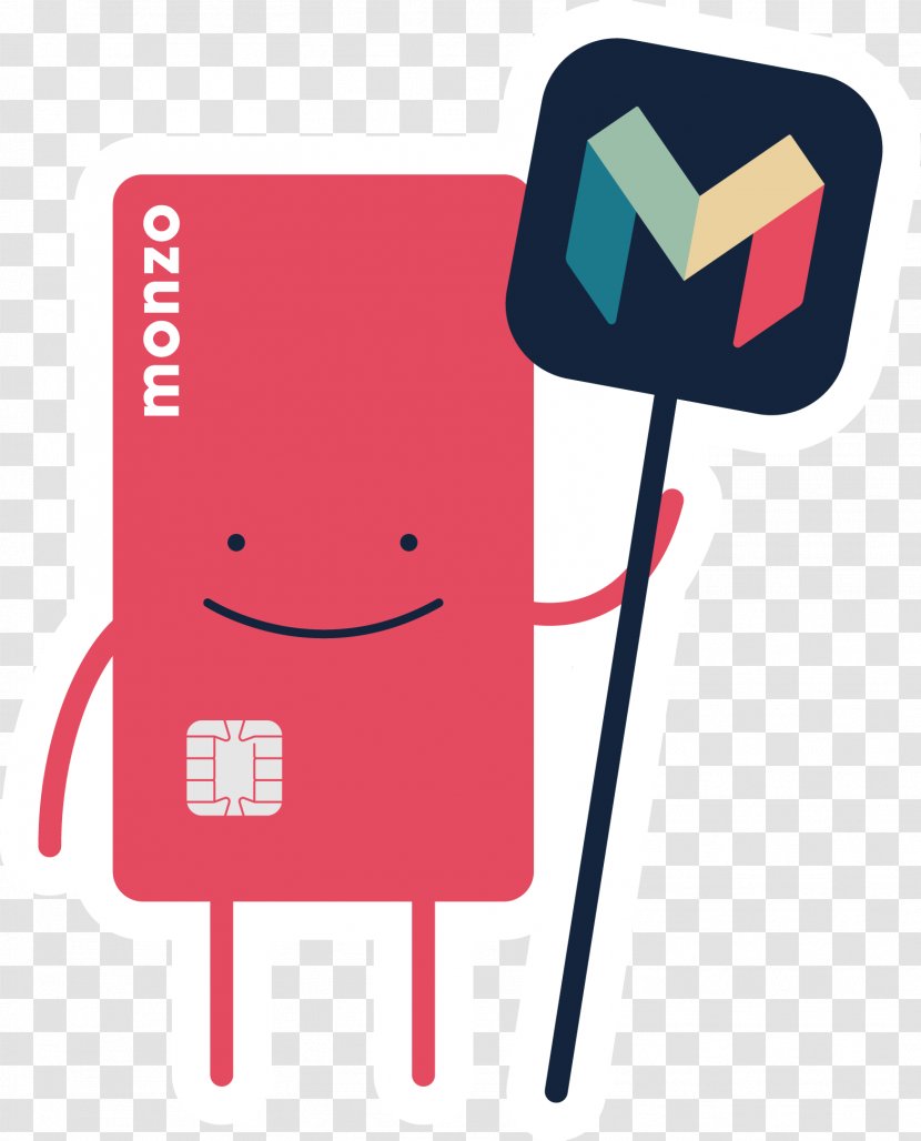 Monzo Bank Financial Technology Credit Card - Cartoon - Cards Transparent PNG